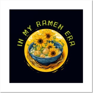 RAMEN ERA, van gogh sunflower style Posters and Art